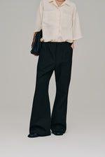 画像をギャラリービューアに読み込む, stretch flare pants
