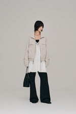 画像をギャラリービューアに読み込む, lace trim gather tunic
