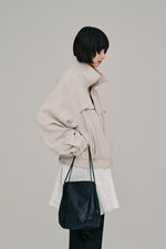 画像をギャラリービューアに読み込む, stand collar blouson
