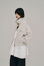 画像をギャラリービューアに読み込む, stand collar blouson
