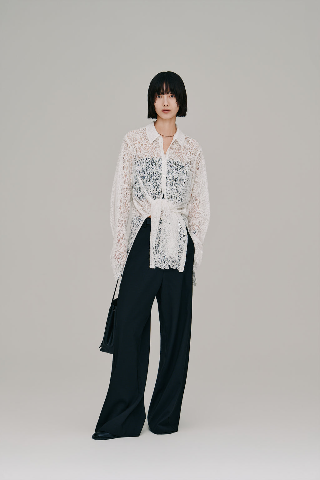 scalloped lace shirt