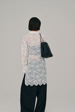 画像をギャラリービューアに読み込む, scalloped lace shirt
