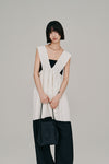 deep Vneck gather top