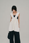deep Vneck gather top