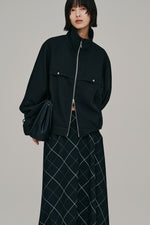 画像をギャラリービューアに読み込む, stand collar blouson
