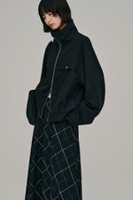 画像をギャラリービューアに読み込む, stand collar blouson
