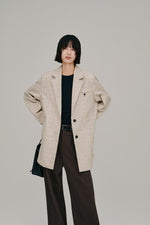 画像をギャラリービューアに読み込む, tweed tailored jacket
