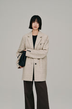 画像をギャラリービューアに読み込む, tweed tailored jacket
