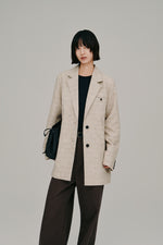 画像をギャラリービューアに読み込む, tweed tailored jacket
