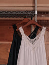 lace trim gather tunic