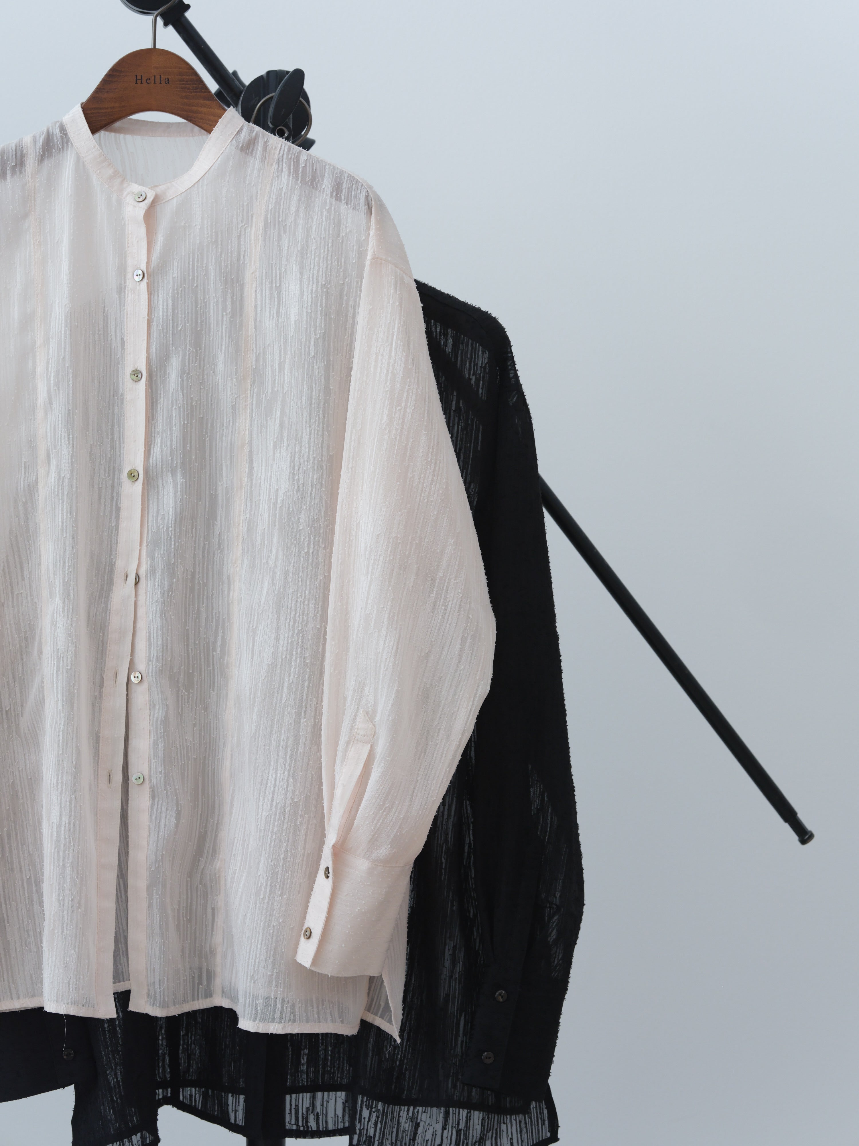 cut jacquard long shirt - Hella (ヘラ）公式通販サイト