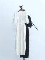 画像をギャラリービューアに読み込む, waist side slit cocoon dress
