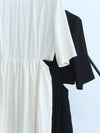 waist side slit cocoon dress