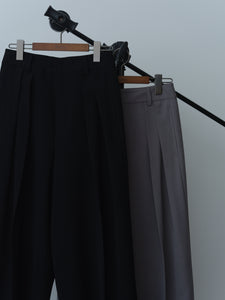 double tuck wide pants