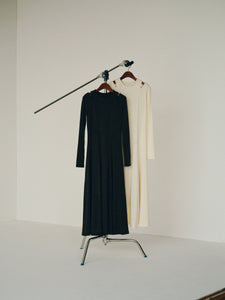 shoulder slit long dress