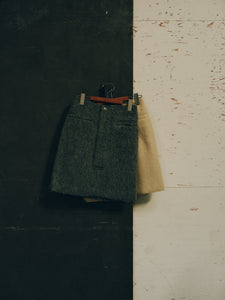 wool shaggy short skirt