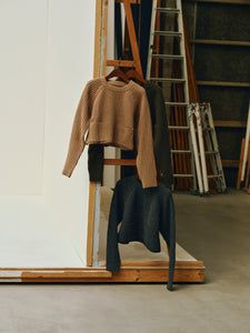 cropped knit pullover