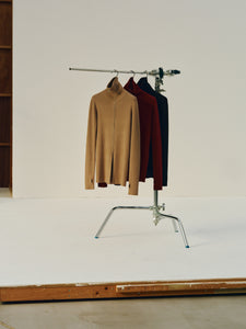 zip up rib knit