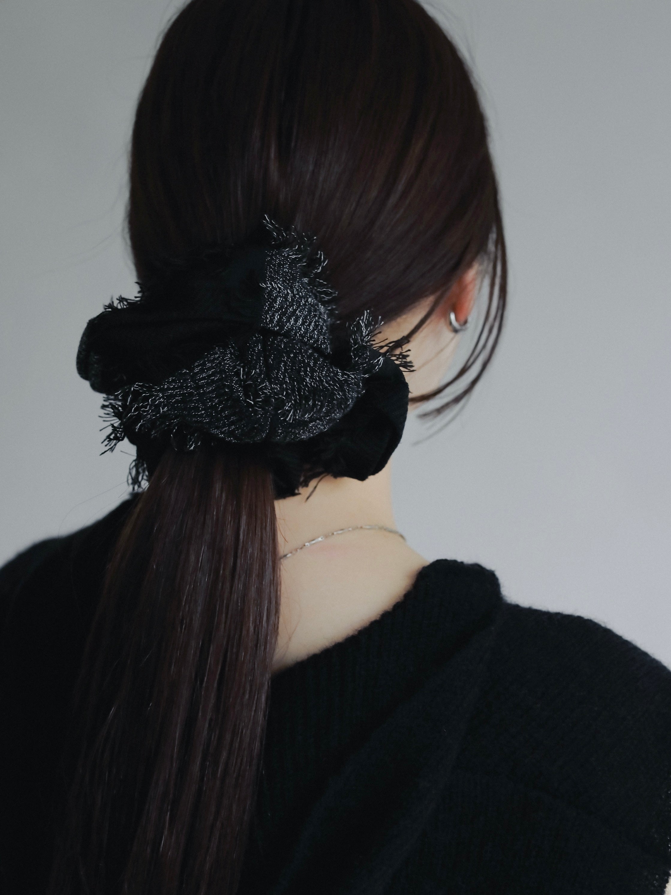 cut jacquard scrunchie