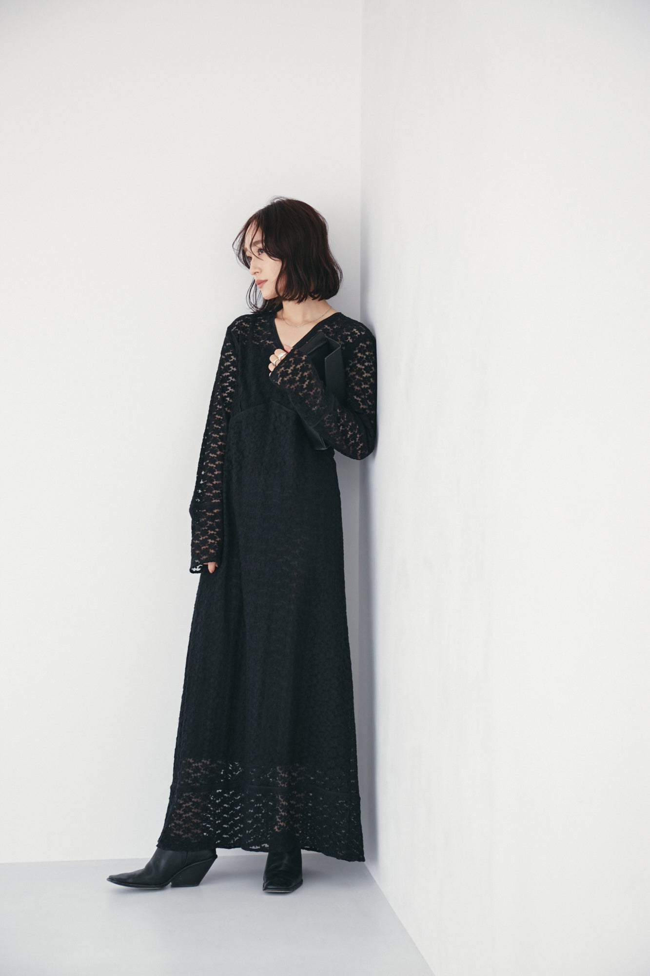 TULL EMBROIDERY DRESS