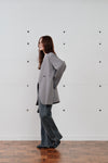 double button no collar jacket