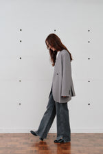 画像をギャラリービューアに読み込む, double button no collar jacket
