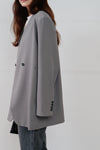 double button no collar jacket