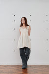 cotton crepe gather top