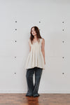cotton crepe gather top