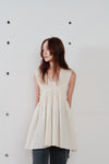 cotton crepe gather top