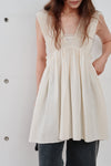 cotton crepe gather top