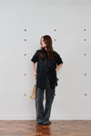 cut jacquard long shirt