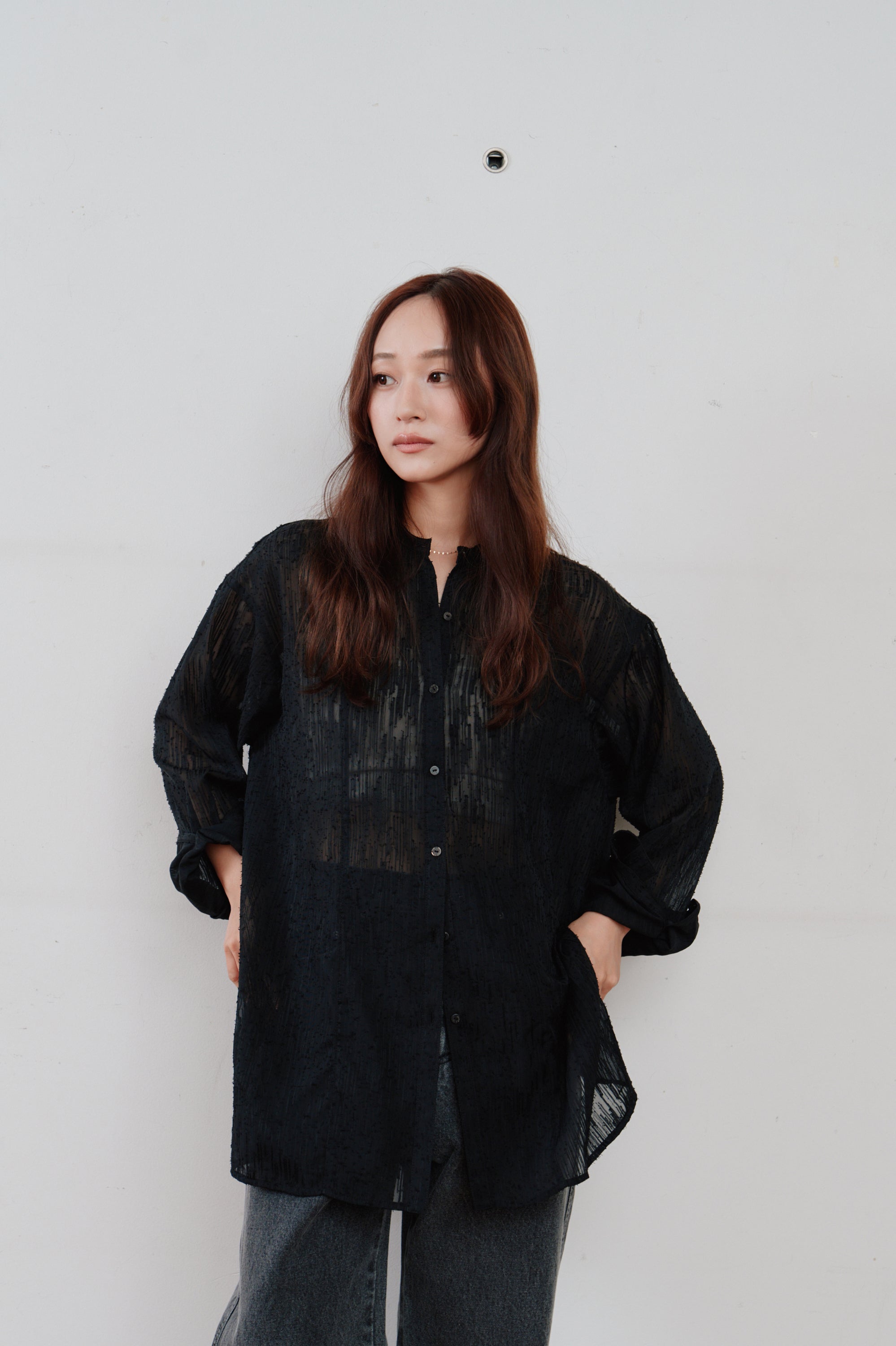 cut jacquard long shirt - Hella (ヘラ）公式通販サイト