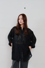 画像をギャラリービューアに読み込む, cut jacquard long shirt
