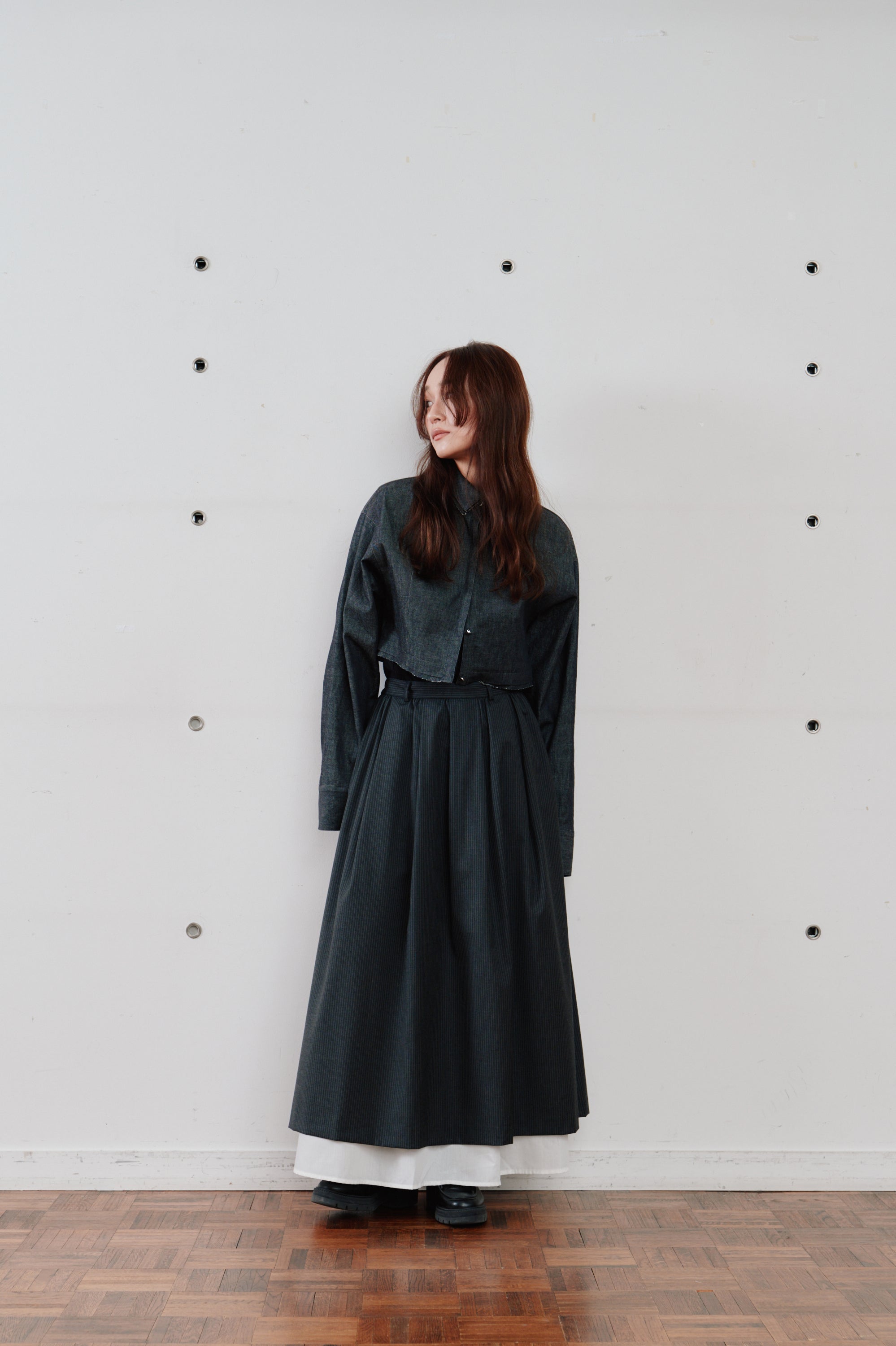 snow denim blouson