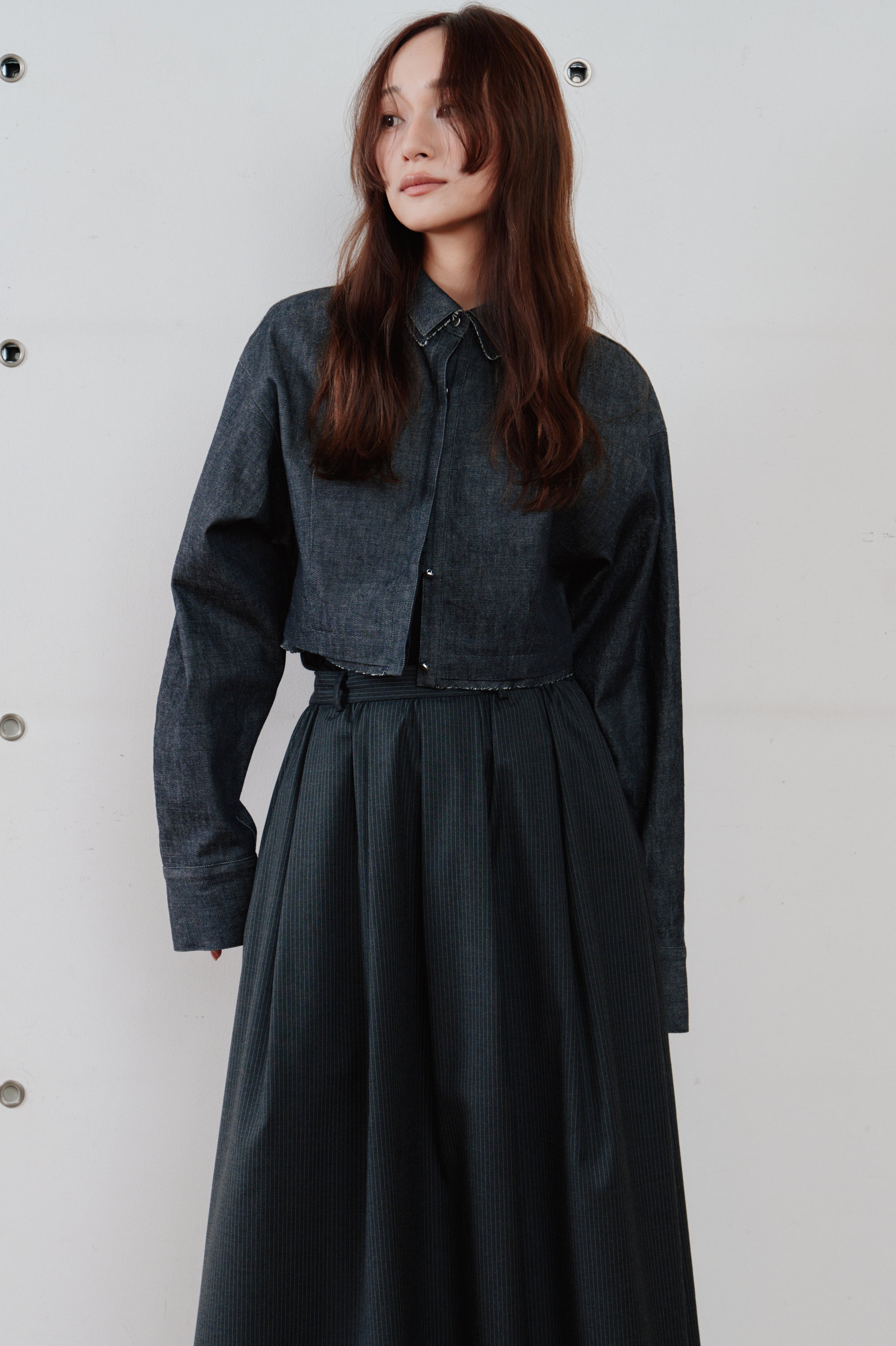 snow denim blouson