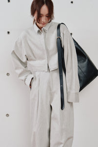 snow denim blouson