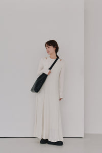 shoulder slit long dress