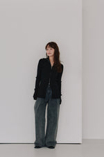 画像をギャラリービューアに読み込む, zip up rib knit
