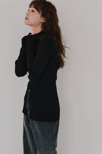 画像をギャラリービューアに読み込む, zip up rib knit
