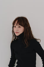 画像をギャラリービューアに読み込む, zip up rib knit
