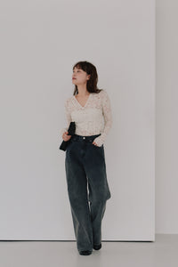 tulle embroidery tops