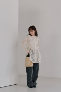 tulle embroidery shirt