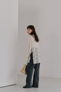 tulle embroidery shirt