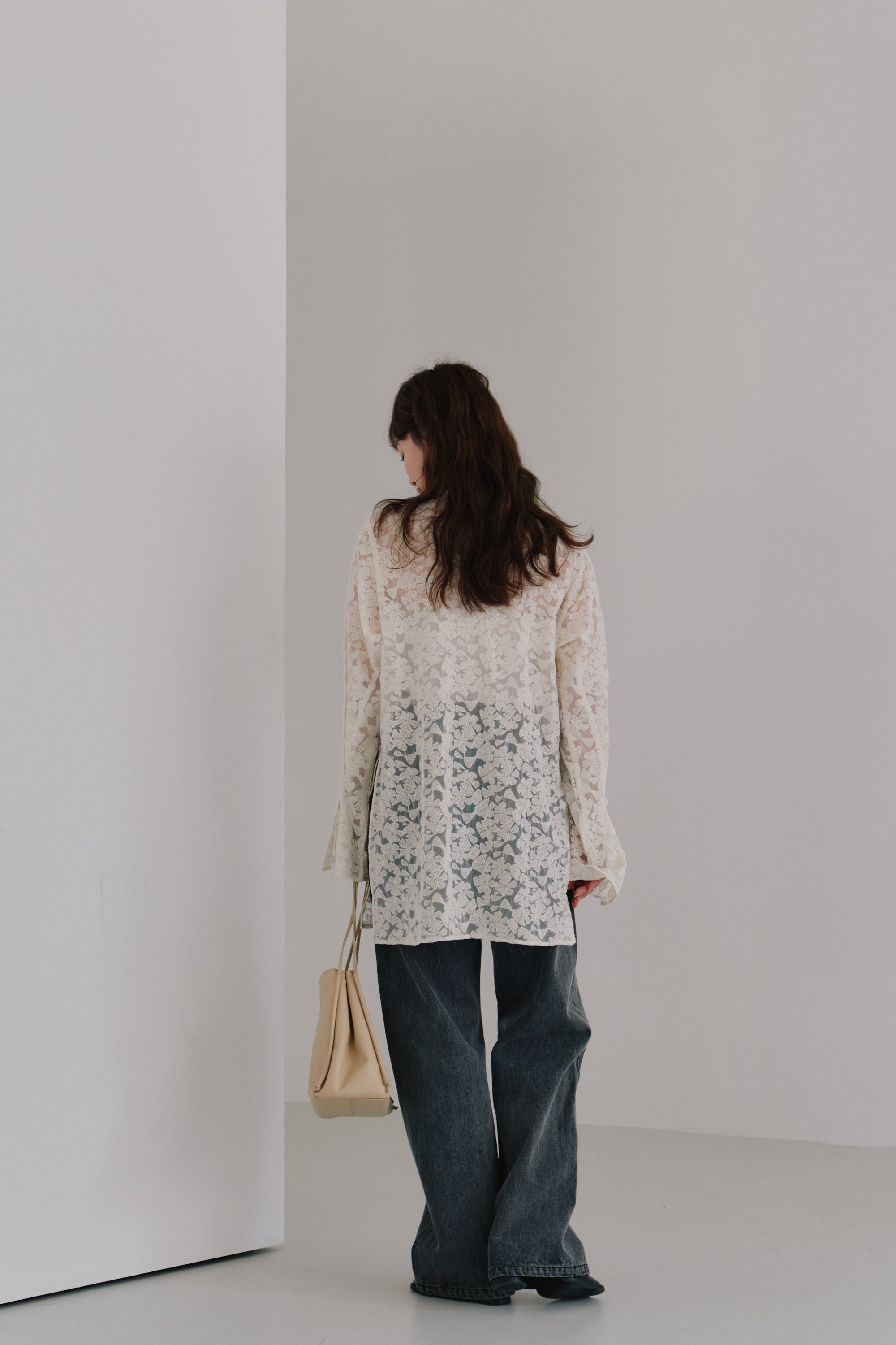 tulle embroidery shirt