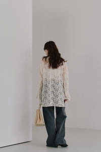 tulle embroidery shirt