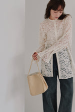 画像をギャラリービューアに読み込む, tulle embroidery shirt
