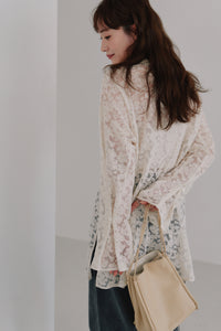tulle embroidery shirt
