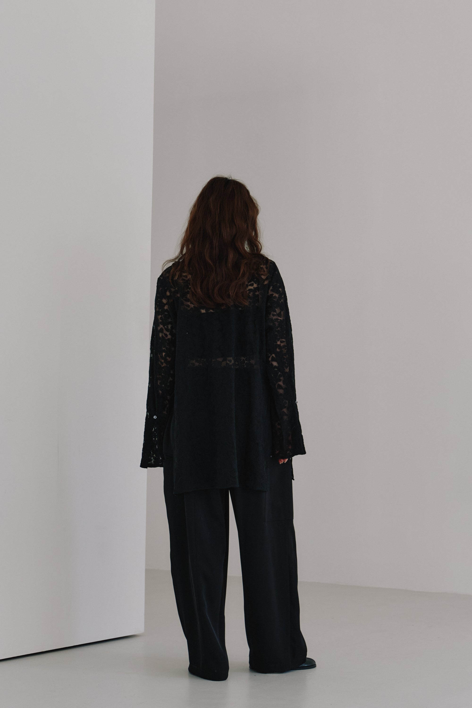 tulle embroidery shirt