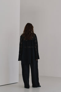 tulle embroidery shirt